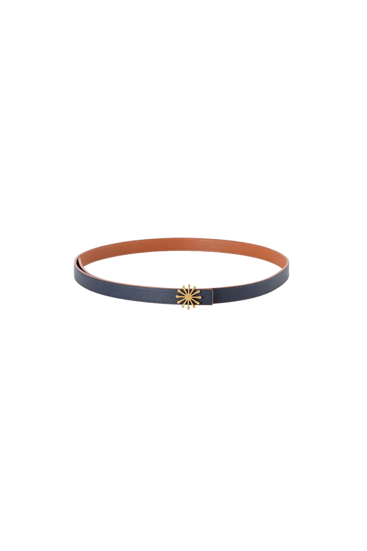 12AM reversible belt marrom e azul marinho P