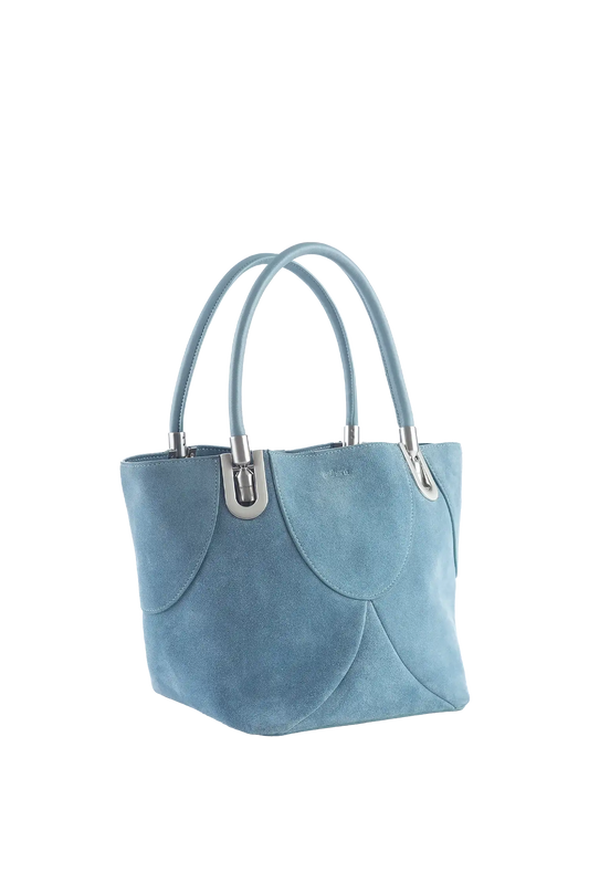 4PM mini handbag azul-celeste: design autoral em forma de ícone