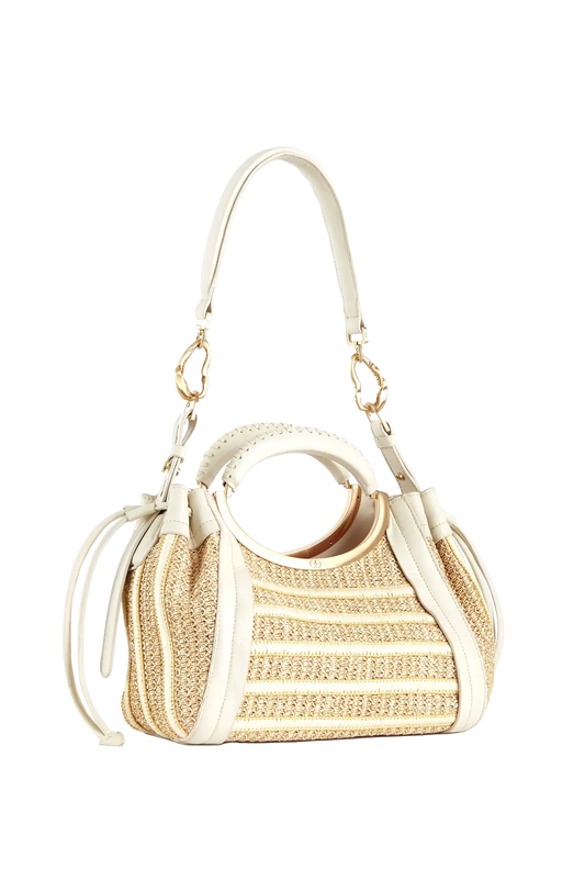 Crab Mini Raffia Handbag Areia