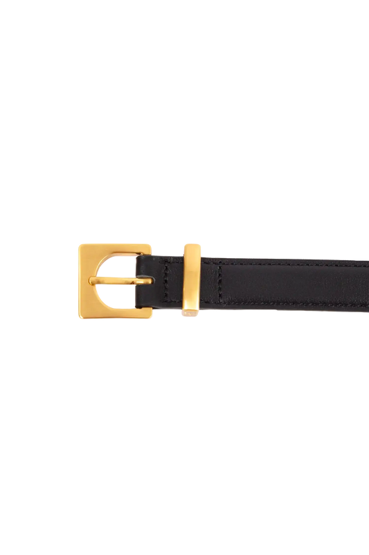 Cube gold-buckle belt preto 20mm PP