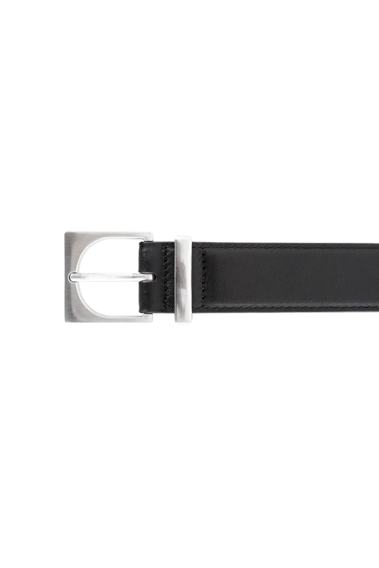 Cube silver-buckle belt preto 35mm G