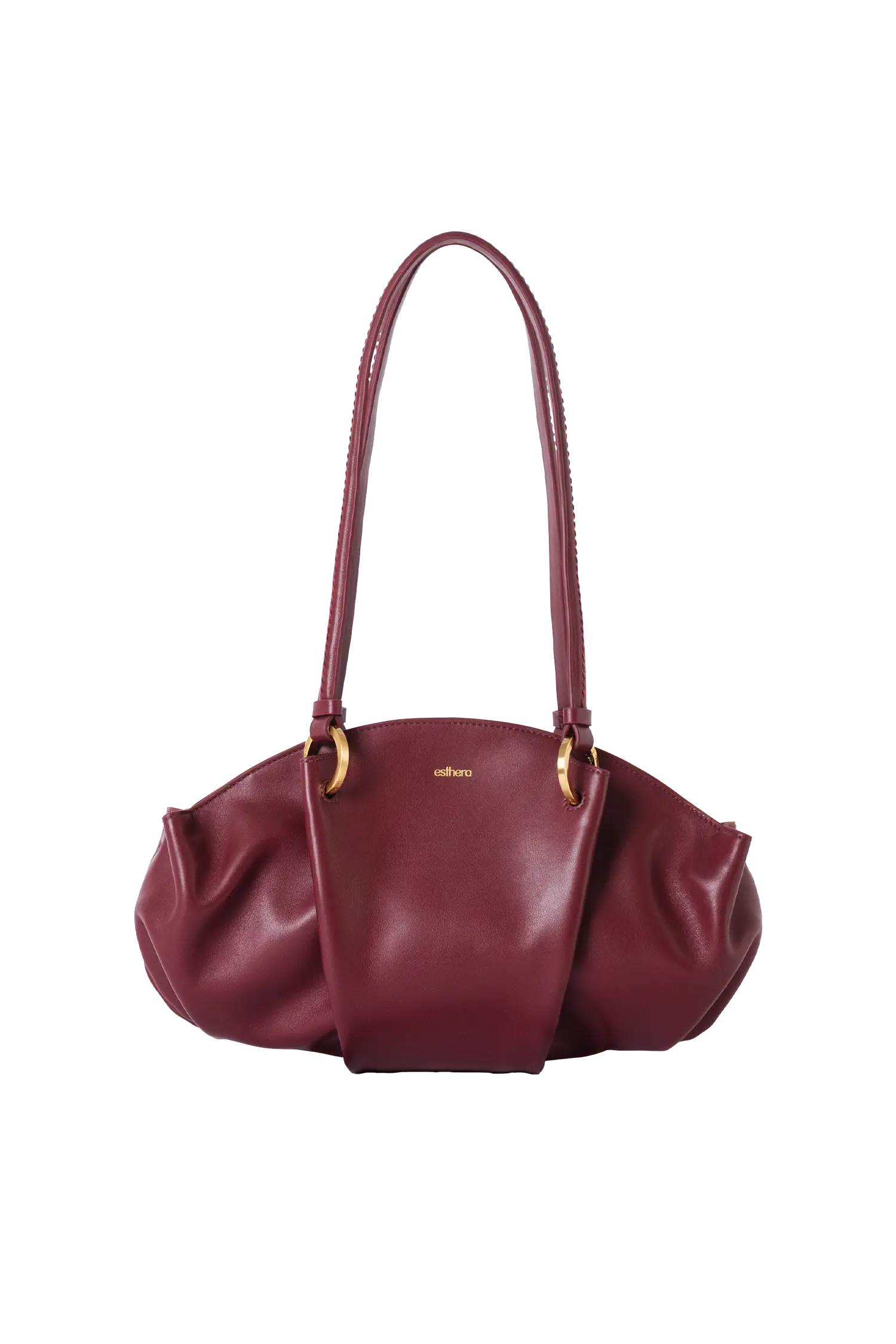 07:07PM baguette bag burgundy