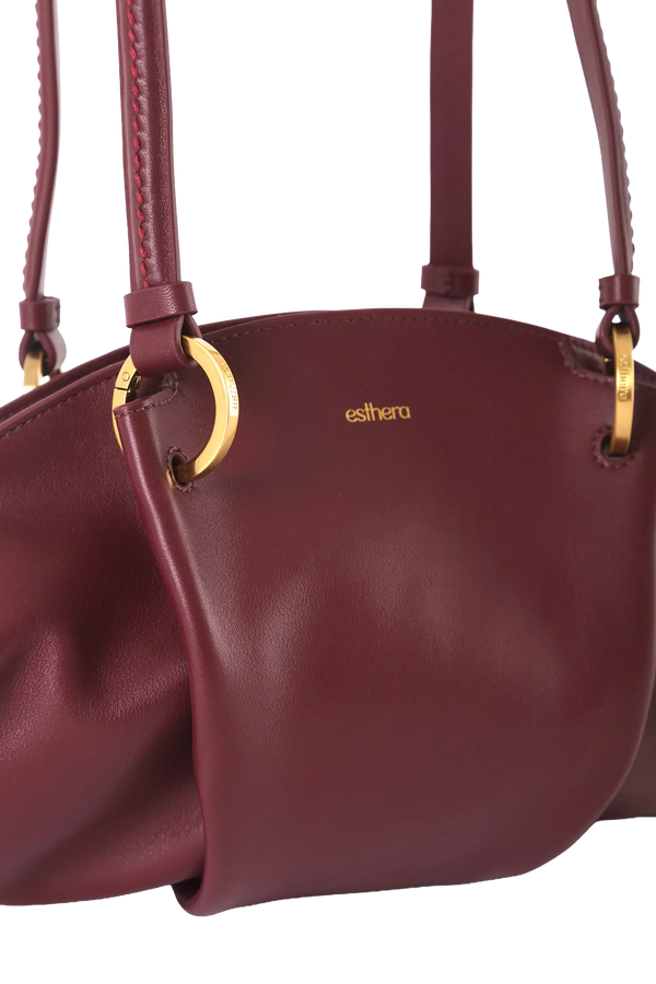 07:07PM baguette bag burgundy