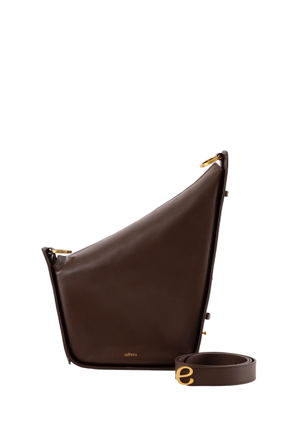 10AM belted bag marrom escuro