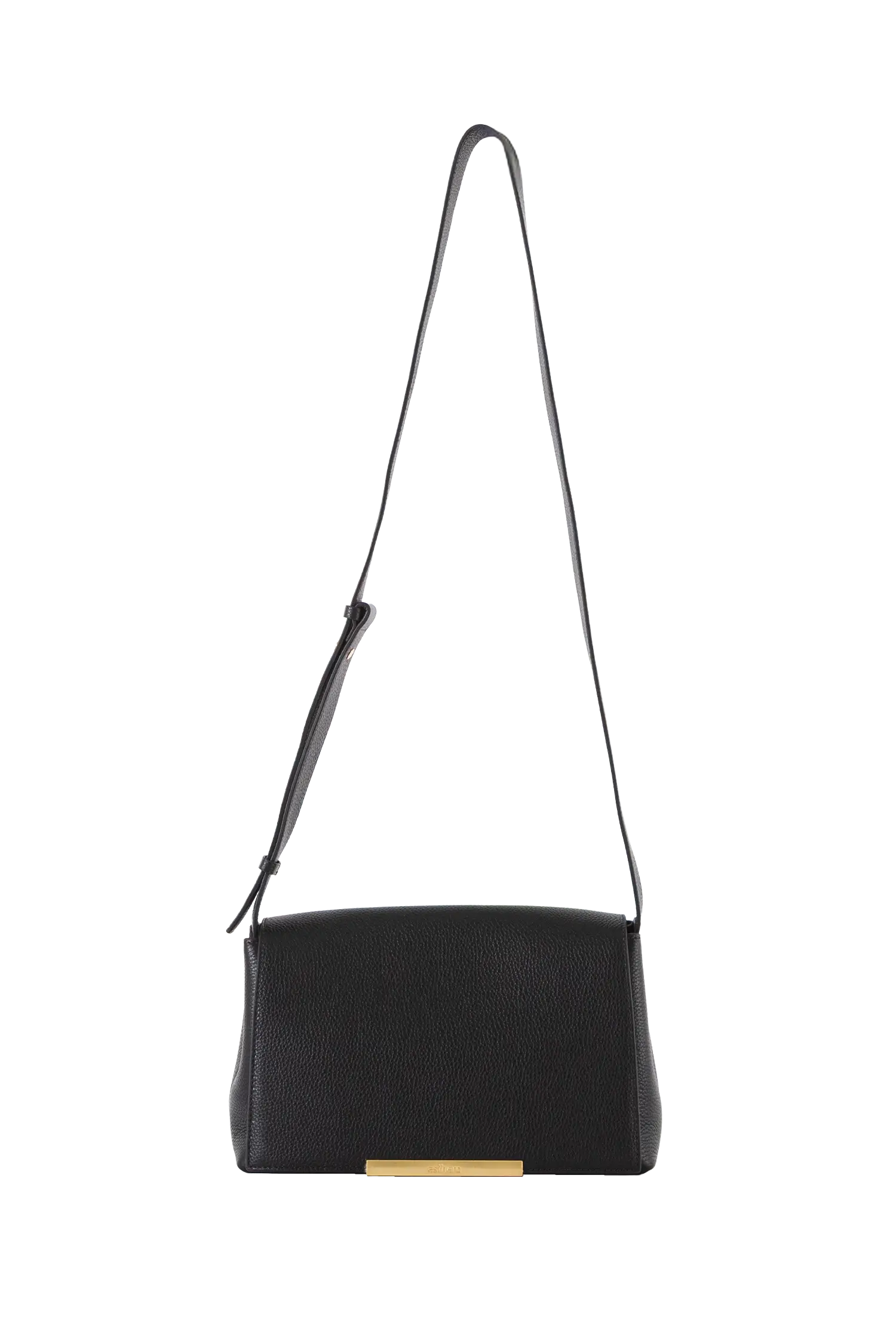 Bolsa tiracolo em couro legítimo na cor preta com fechamento seguro e alça ajustável confortável, design sofisticado e funcional ideal para o dia a dia.
