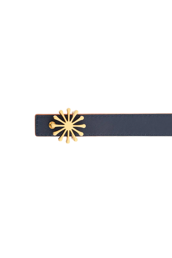 12AM reversible belt marrom e azul marinho PP