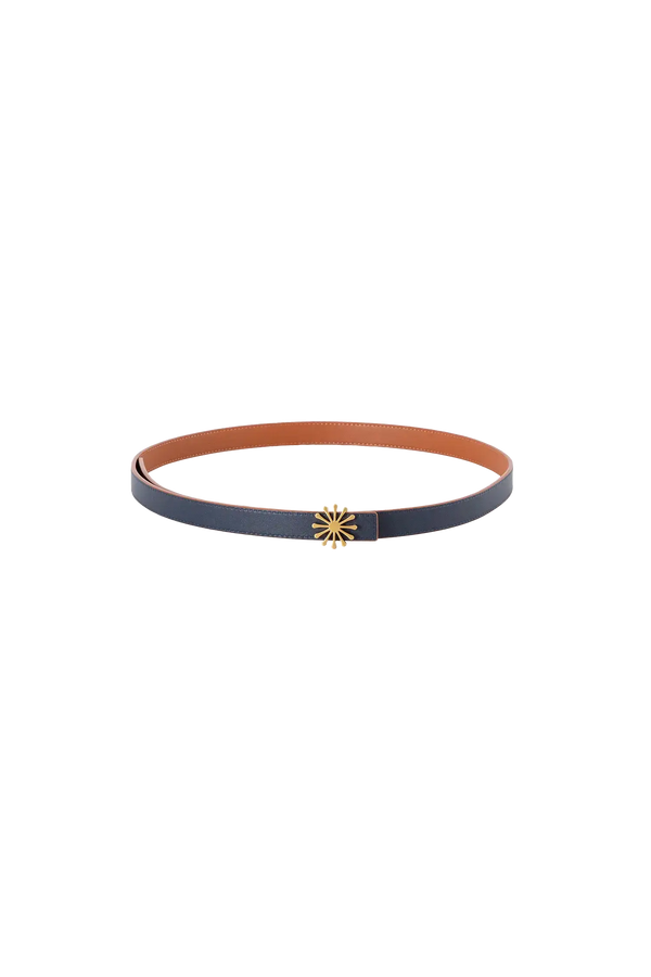 12AM reversible belt marrom e azul marinho PP