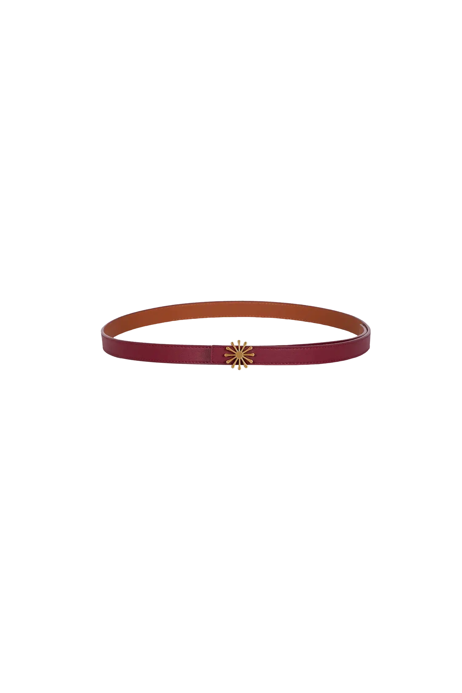 12AM reversible belt marrom e burgundy PP