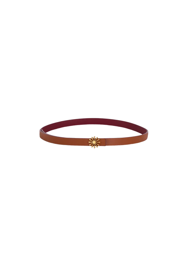 12AM reversible belt marrom e burgundy PP