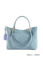 4PM maxi handbag azul-celeste com Tangle Teezer lavanda