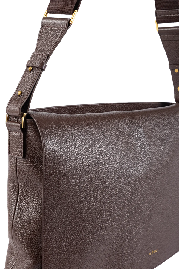 6AM messenger bag marrom escuro