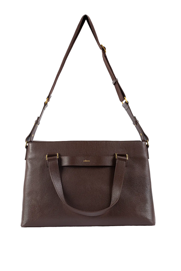 6AM messenger bag marrom escuro