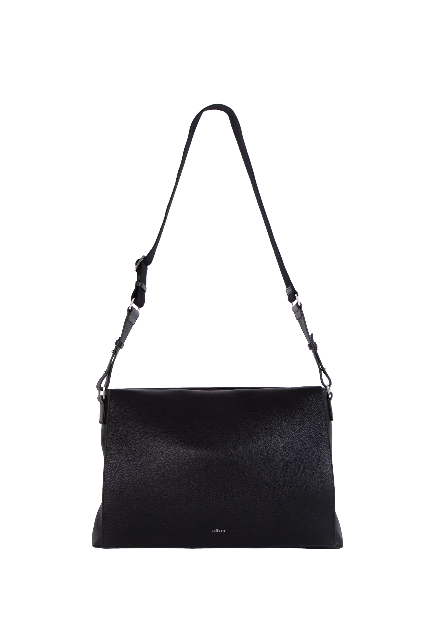 Bolsa tiracolo em couro legítimo na cor preta com fechamento seguro e alça ajustável confortável, design sofisticado e funcional ideal para o dia a dia.