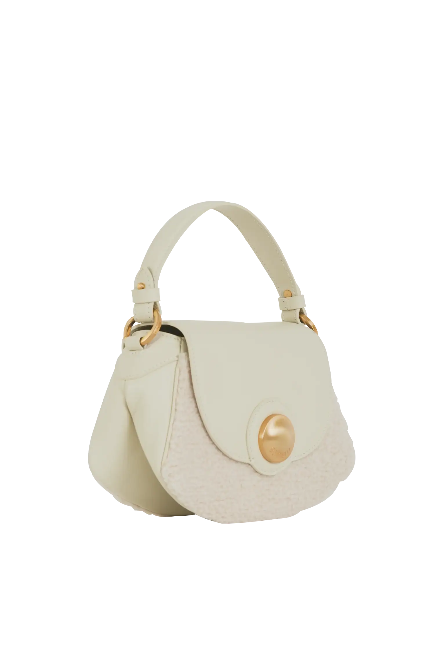 Bolsa de mão em couro legítimo na cor areia com fecho refinado e alças estruturadas, design sofisticado e funcional ideal para o dia a dia.