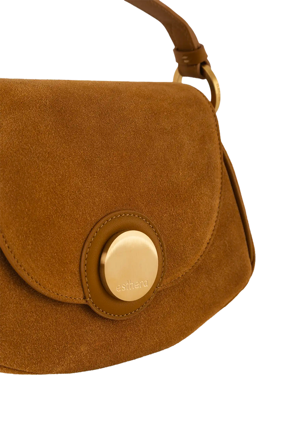 Bolsa tiracolo em camurça na cor com tom elegante com fechamento seguro e alça ajustável confortável, design sofisticado e funcional ideal para o dia a dia.