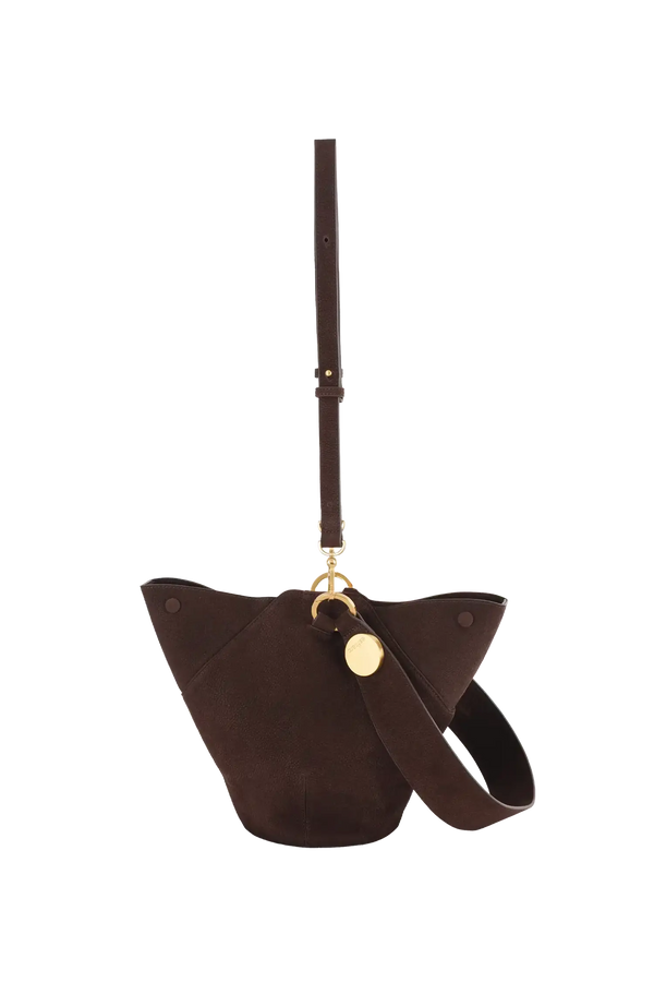 9PM maxi bag marrom camurça