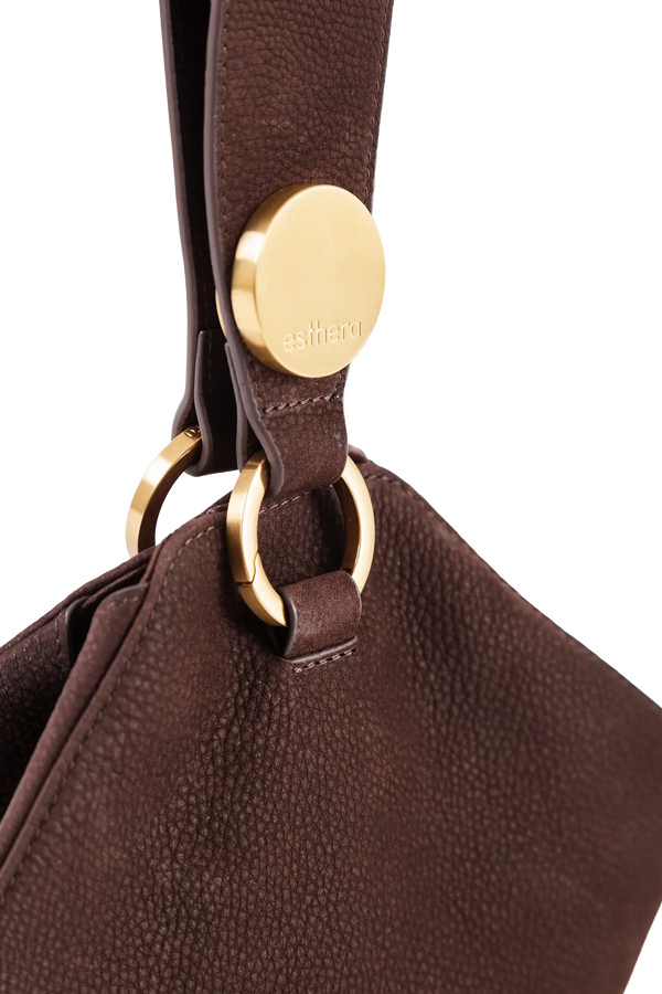 9PM maxi bag marrom camurça
