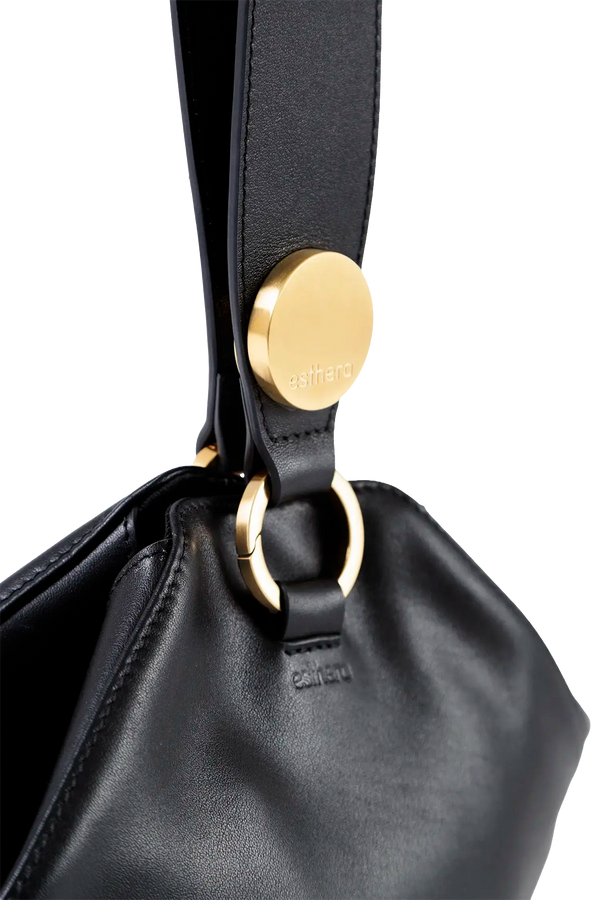 9PM maxi bag preta e dourado