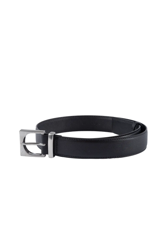 Cube silver-buckle belt preto 20mm