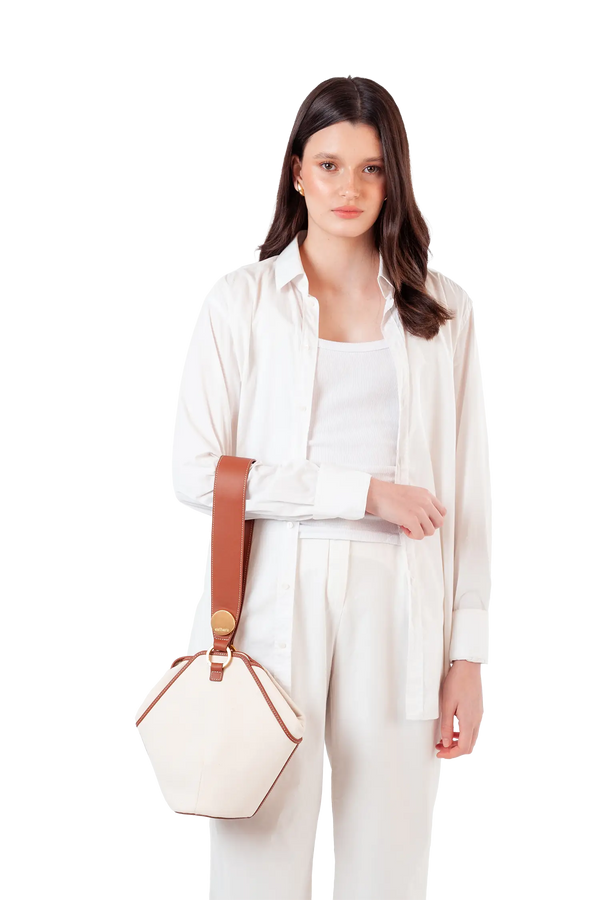 9PM maxi bag canvas areia