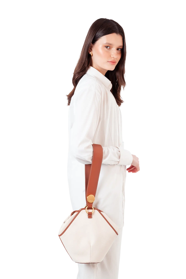 9PM maxi bag canvas areia