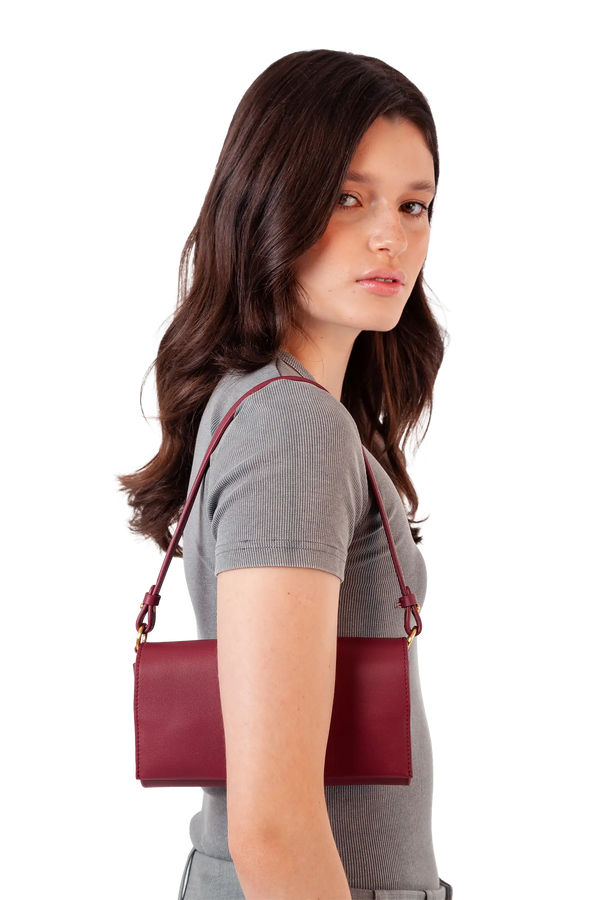 12AM baguette bag burgundy