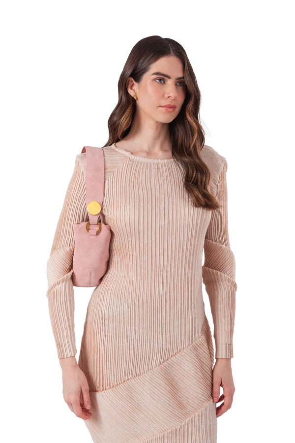 9PM bag camurça rosa