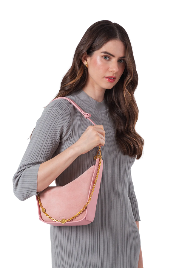 10AM camurça medium bag rosa