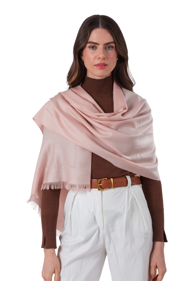 Wool scarf rosa claro