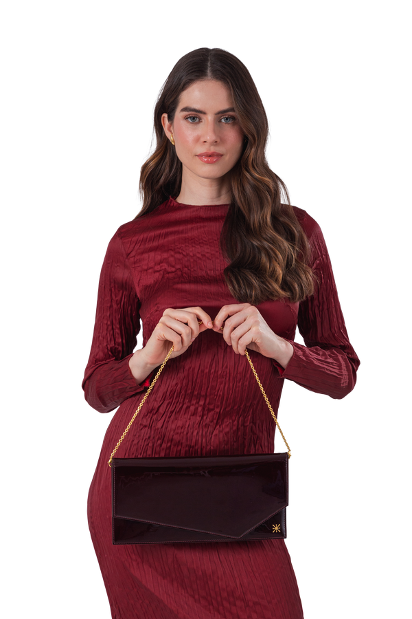 1AM envelope bag burgundy