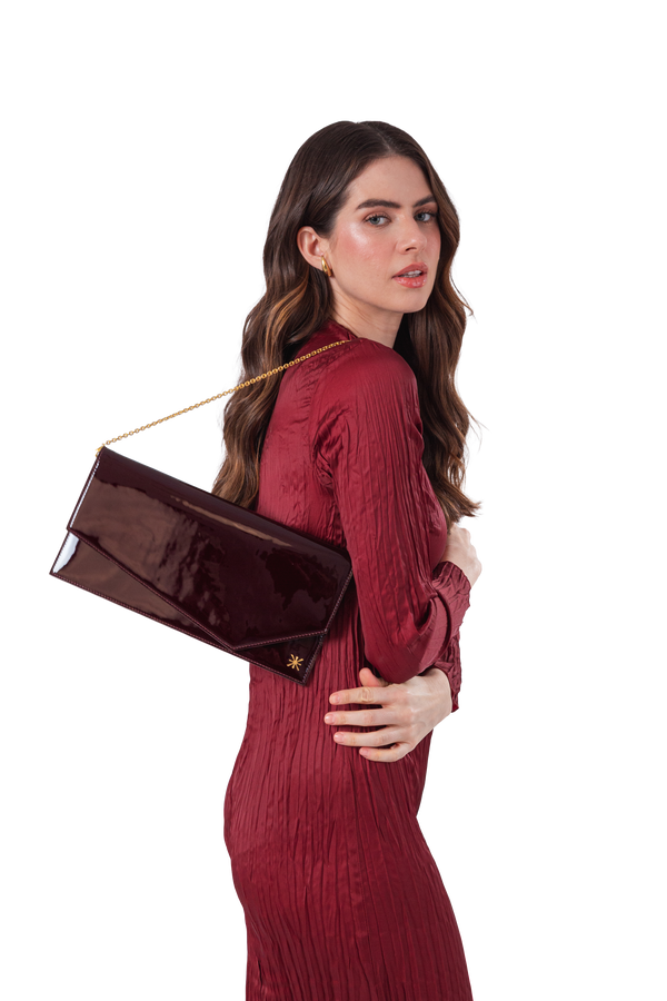 1AM envelope bag burgundy