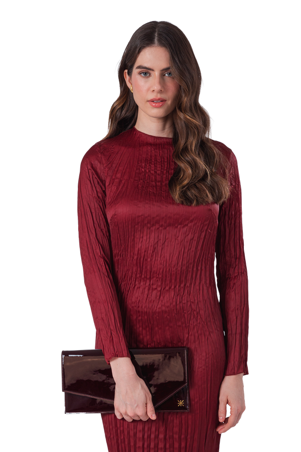 1AM envelope bag burgundy