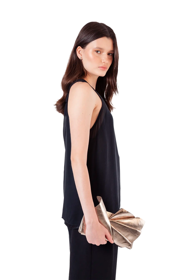 Midnight bloom bag dourado