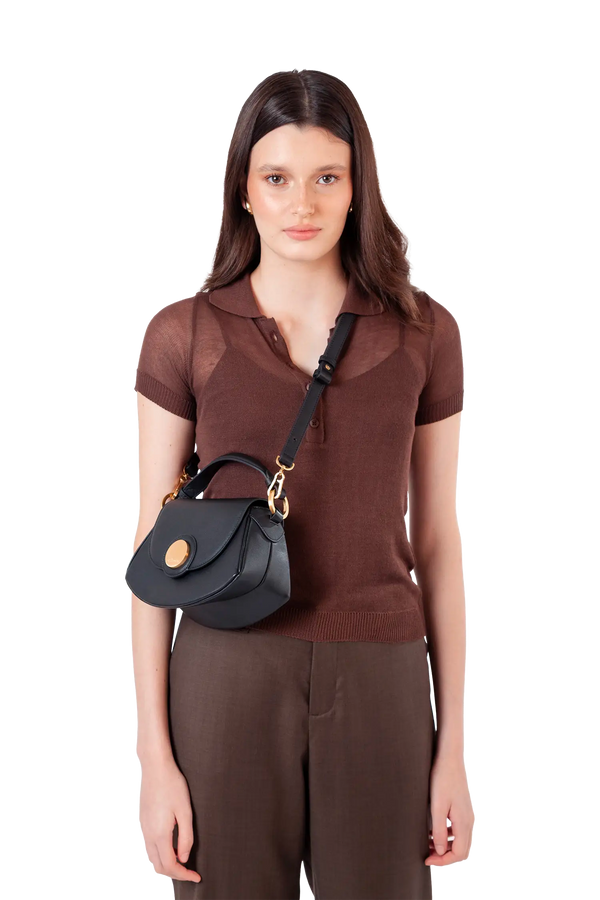 7PM bag preto e dourado