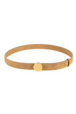 Signature camurça marrom e dourado