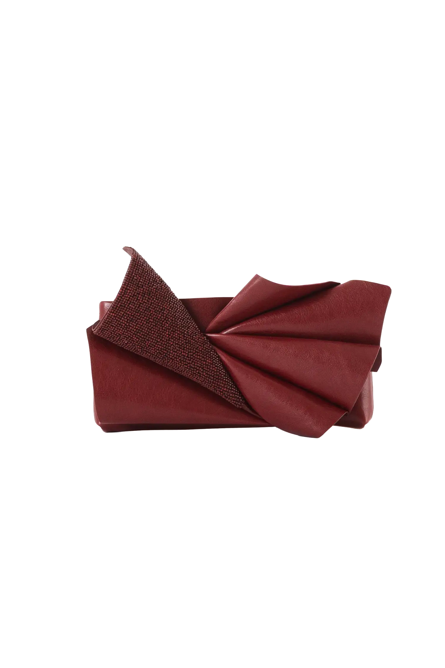 Bolsa em couro legítimo na cor burgundy com fechamento por zíper e alça de ombro confortável, design sofisticado e funcional ideal para o dia a dia.