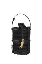 Crab Raffia Bucket Bag Preta