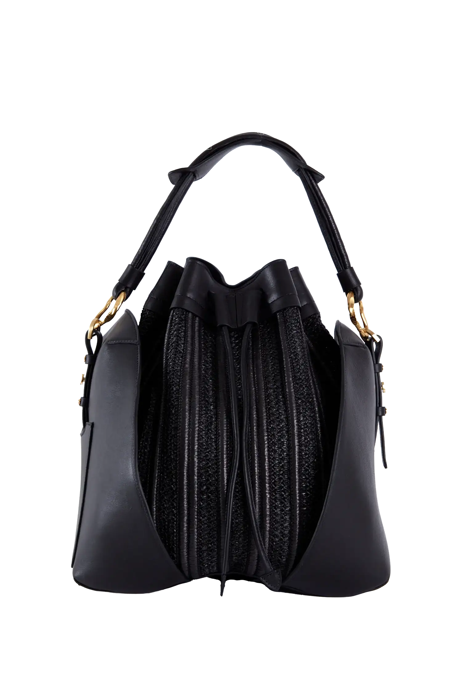 Crab Raffia Backpack Preto