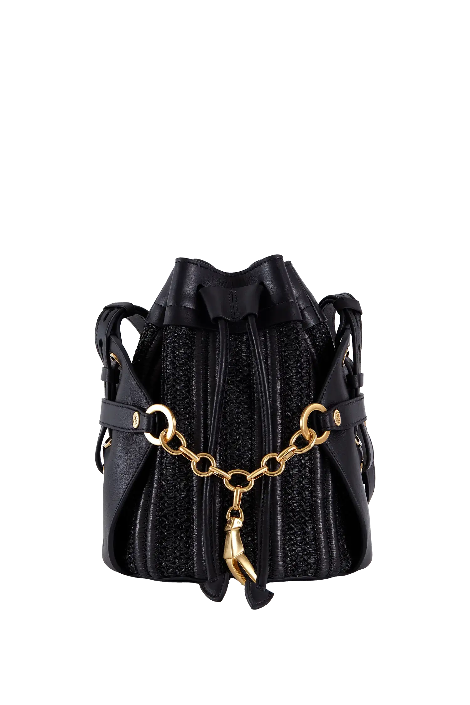 Crab Raffia Crossbody Preto