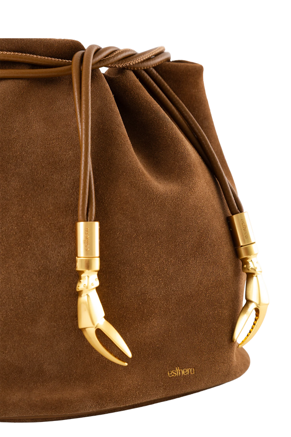 Esthera pouch camurça marrom