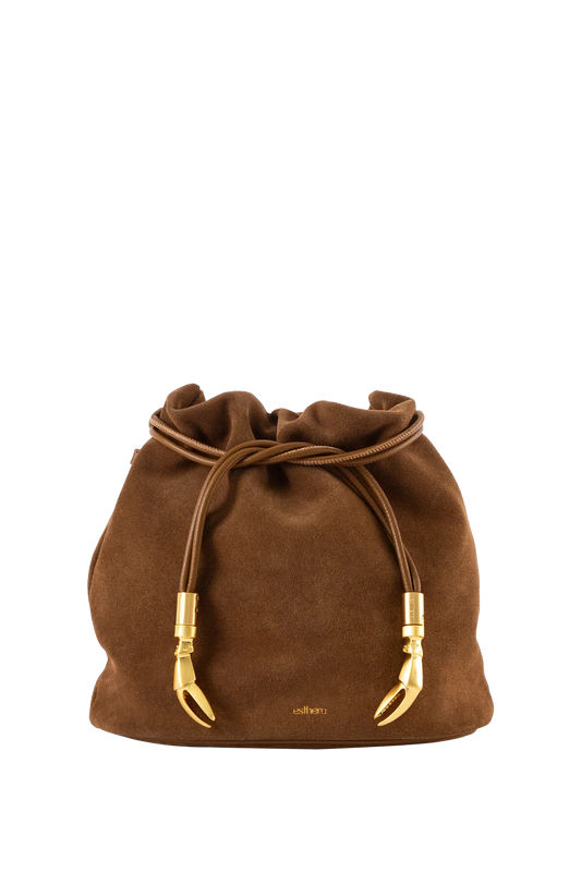 Esthera pouch camurça marrom