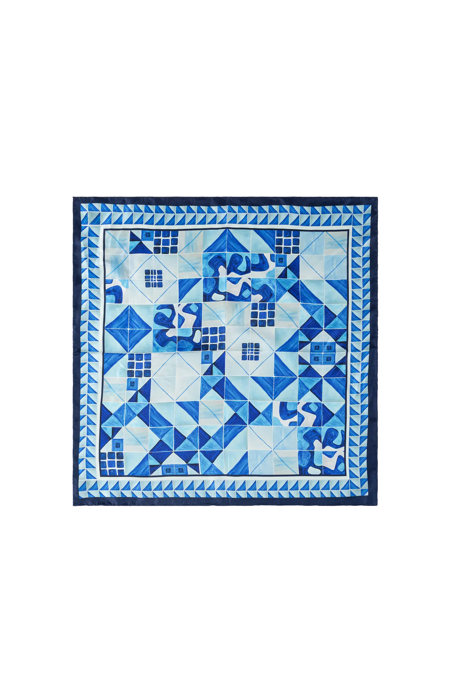 Lenço 50 painel modernista azul