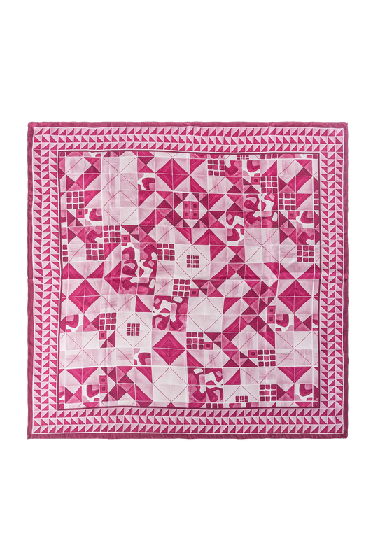 Lenço 90 painel modernista rosa