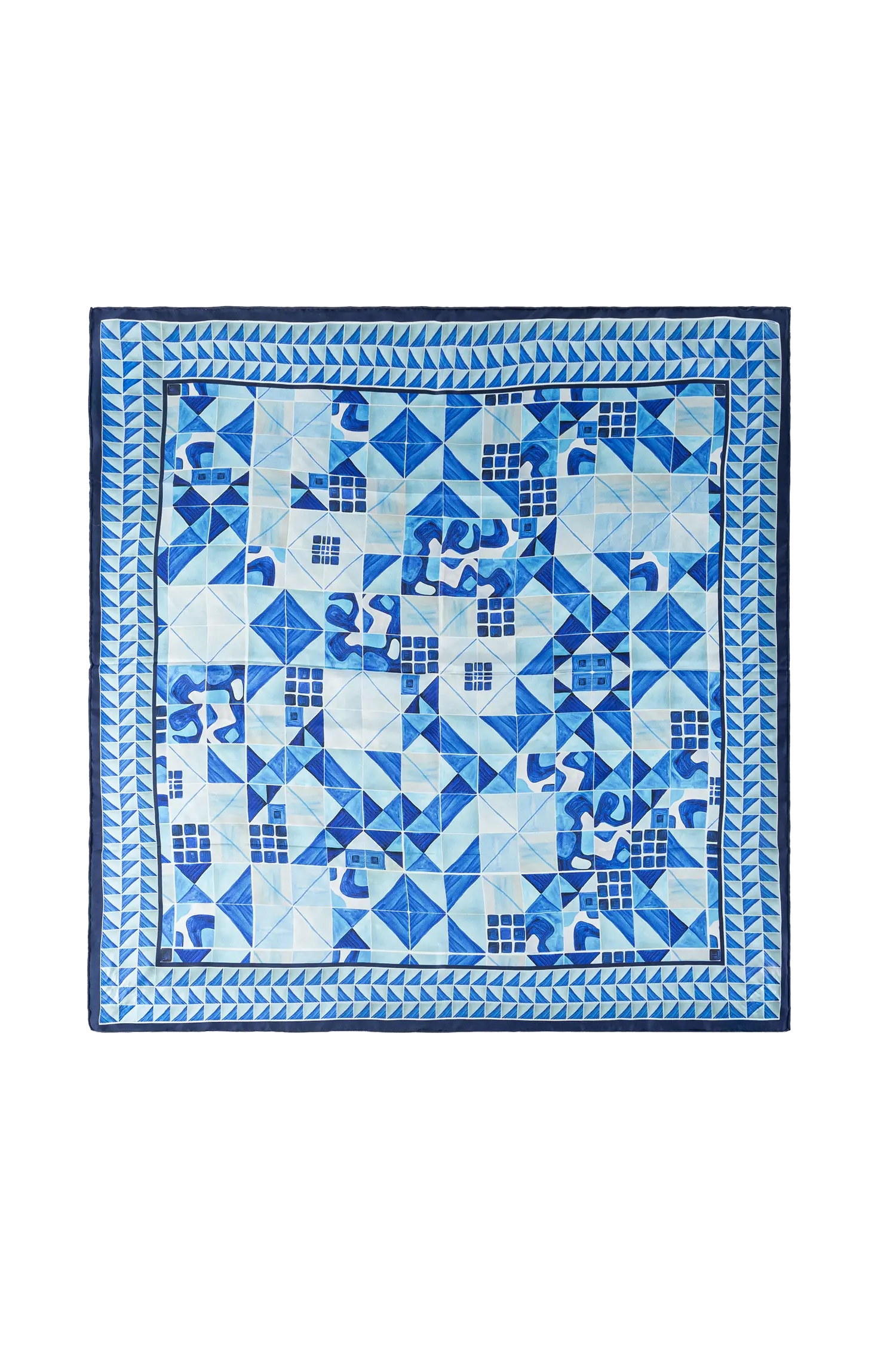 Lenço 90 painel modernista azul