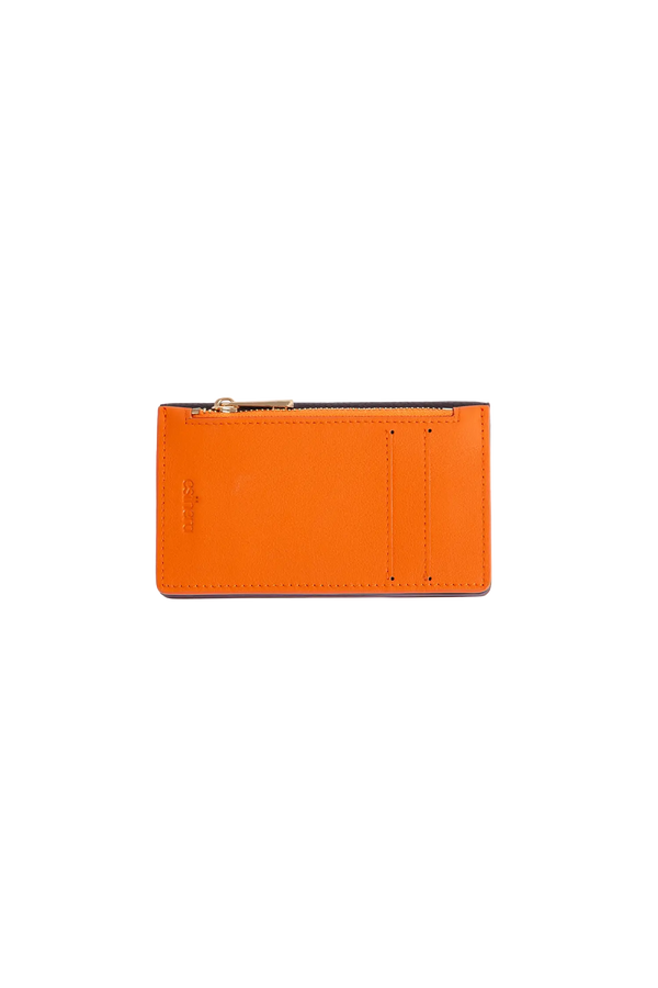 Modular wallet marrom e laranja
