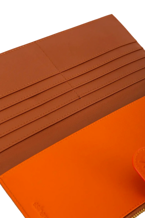 Passport holder marrom e laranja