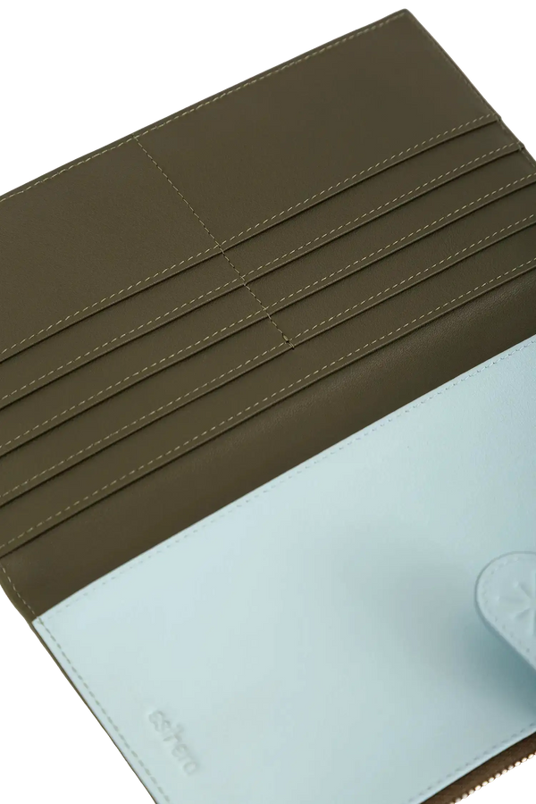Passport holder verde e azul