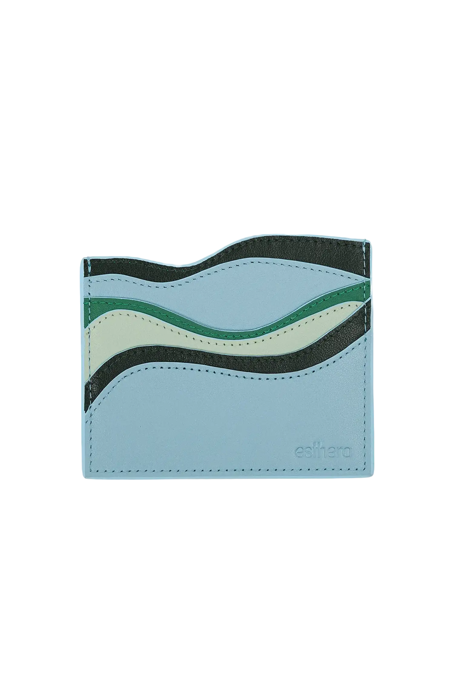 Waves card holder azul